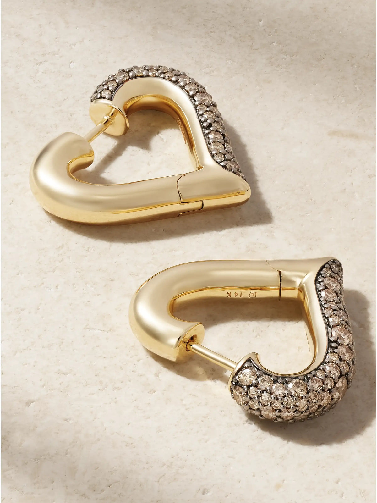 Chubby Love Rhodium-plated Diamond Earrings