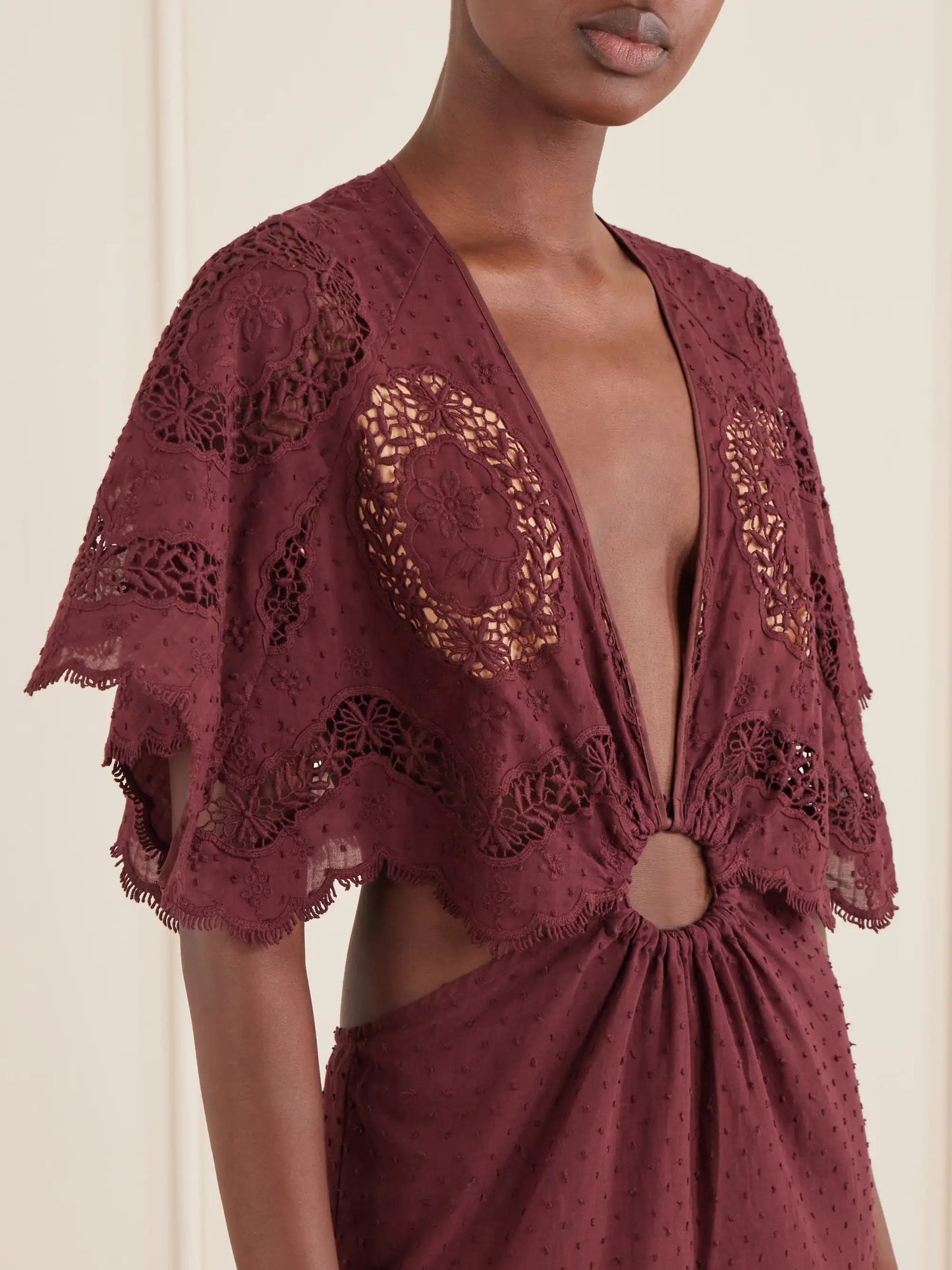 Paradise Crocheted-trimmed Cotton-blend Maxi Dress