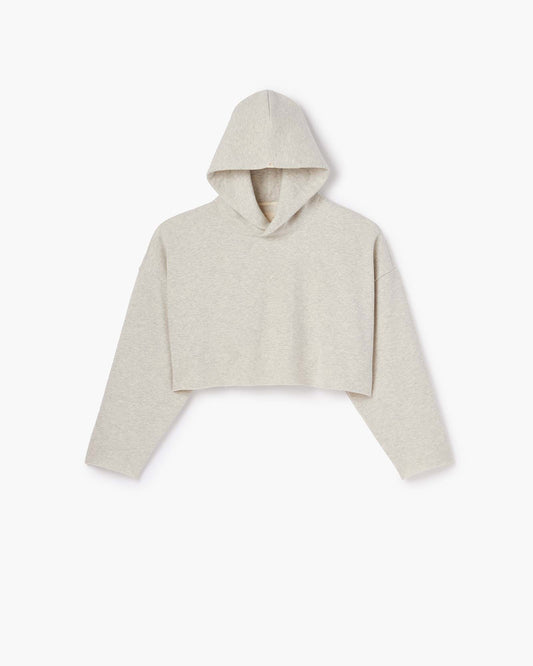 Core Fleece Cropped Hoodie (Eggshell Mix)