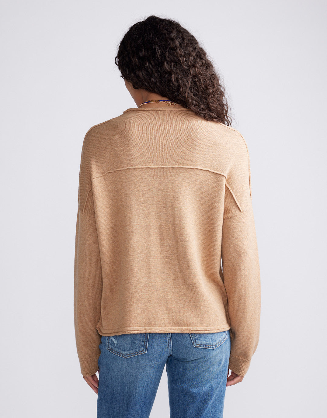 White & Co. Biarritz Raw Edge Knit (Mocha)