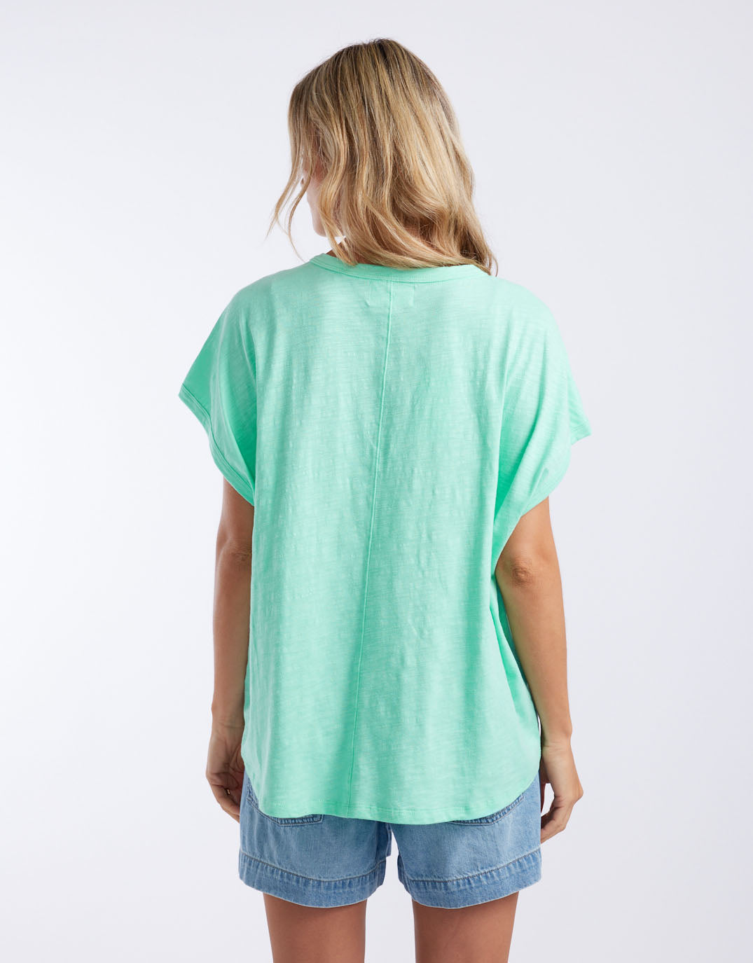 White & Co. Camille Cotton Top (Honeydew Mint)
