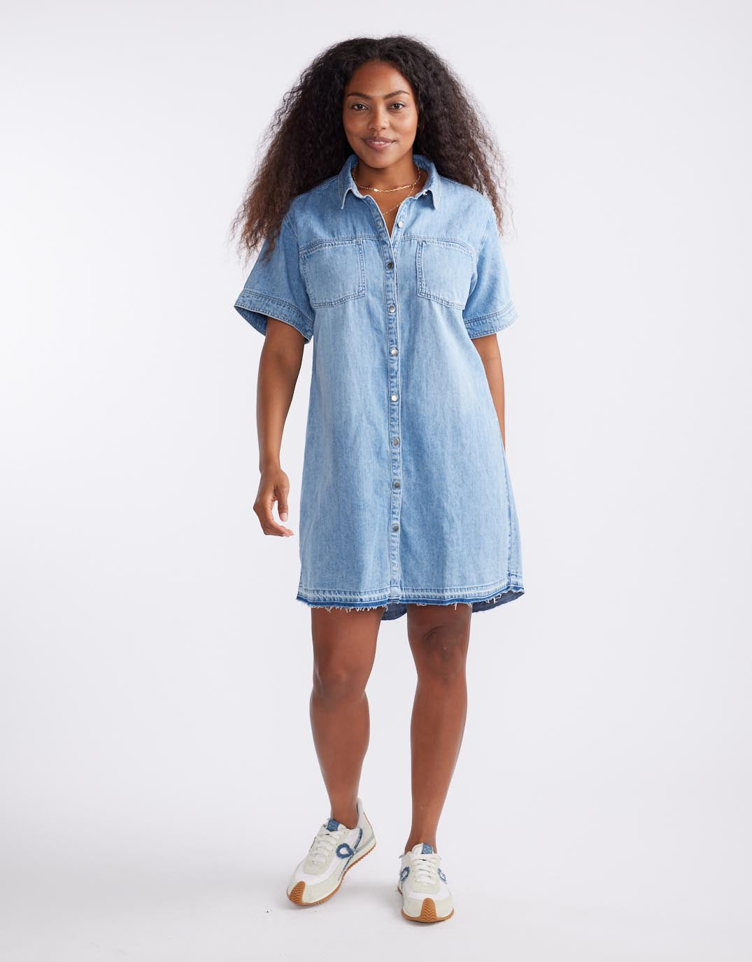 White & Co. Claudia Denim Dress (Mid Wash)