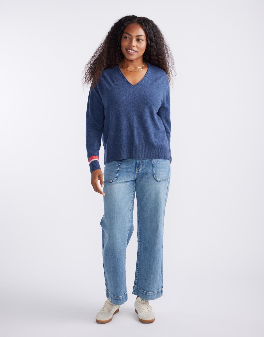 White & Co. Como Wool Cashmere Knit (Denim)