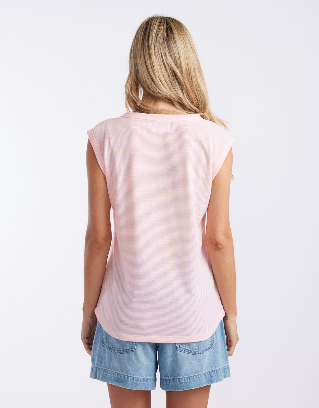 White & Co. Gelati Stripe Cali Tank (Ice Pink Stripe)
