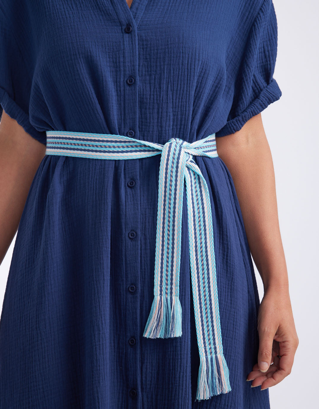 White & Co. Vacay Belt (Navy)