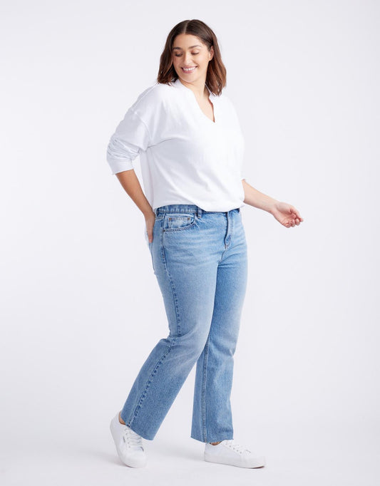 Charlotte Straight Leg Jean - (Mid Wash)