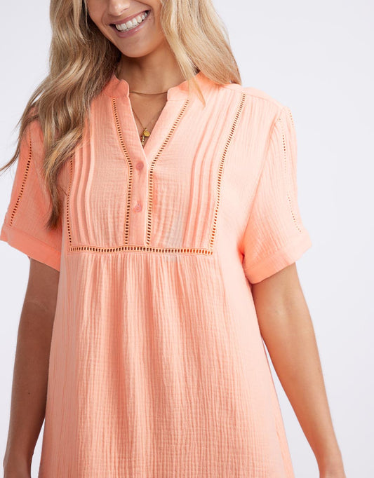 Positano Dress - (Sorbet Orange)