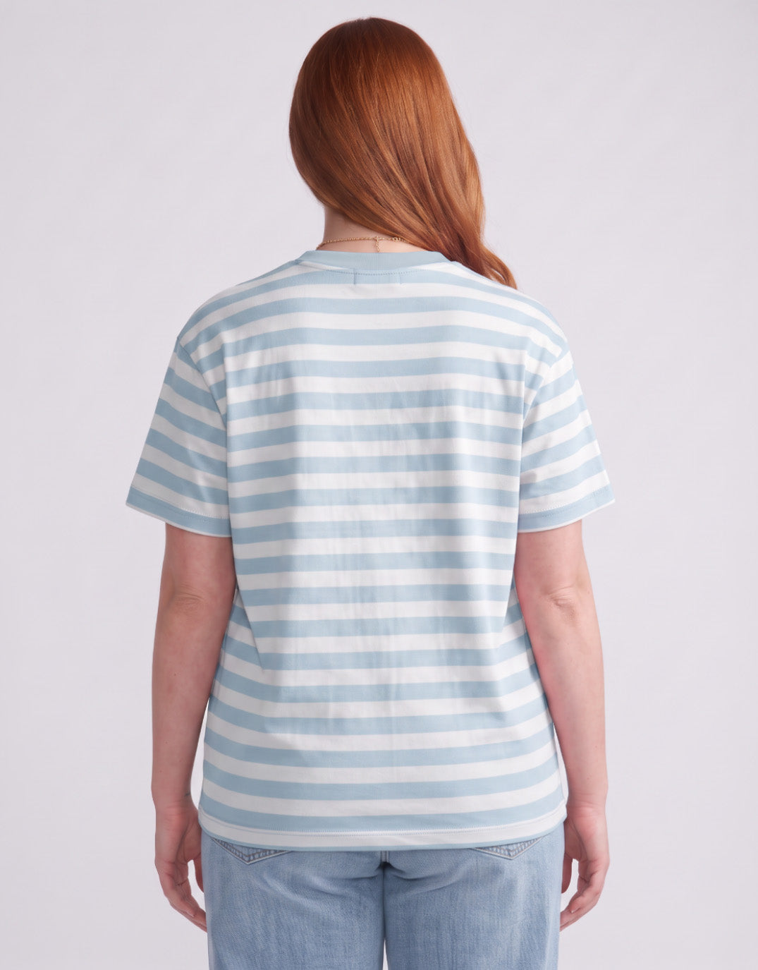 White & Co. Relaxed Tee (Ice Blue/White)