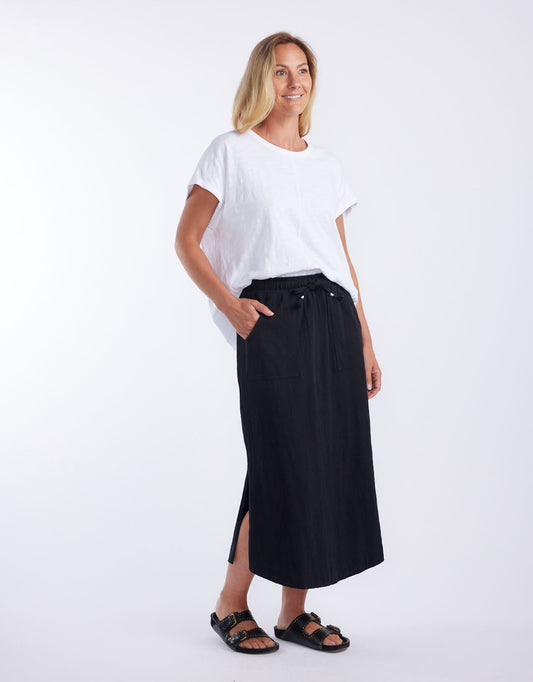 Signature Midi Skirt - (Black)