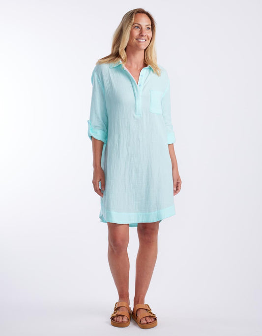 St Barts Dress - (Seaglass / Ice Pink)