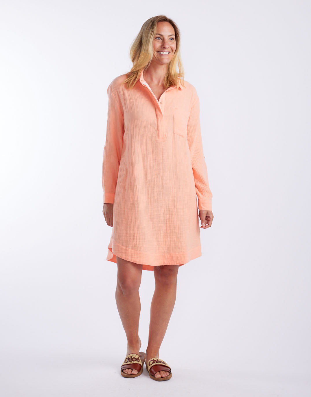White & Co. St Barts Dress (Sorbet Orange / Ice Pink)