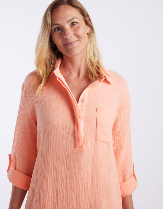 St Barts Dress - (Sorbet Orange / Ice Pink)