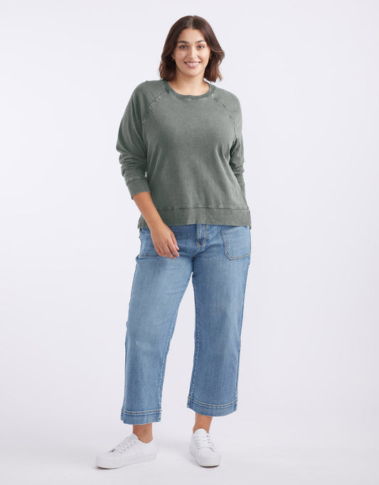 Sunset Throw On Top - (Washed Khaki)