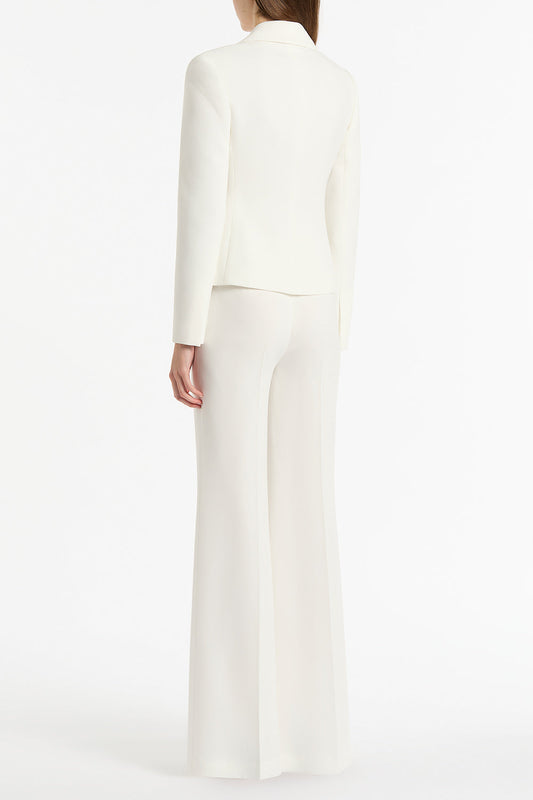 Carla Zampatti Crepe Single Breasted Jacket (White)
