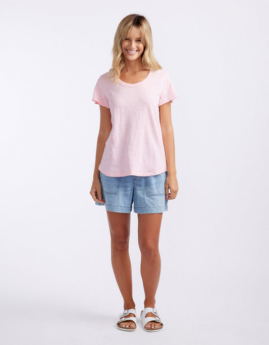 Original Round Neck T-Shirt - (Ice Pink)