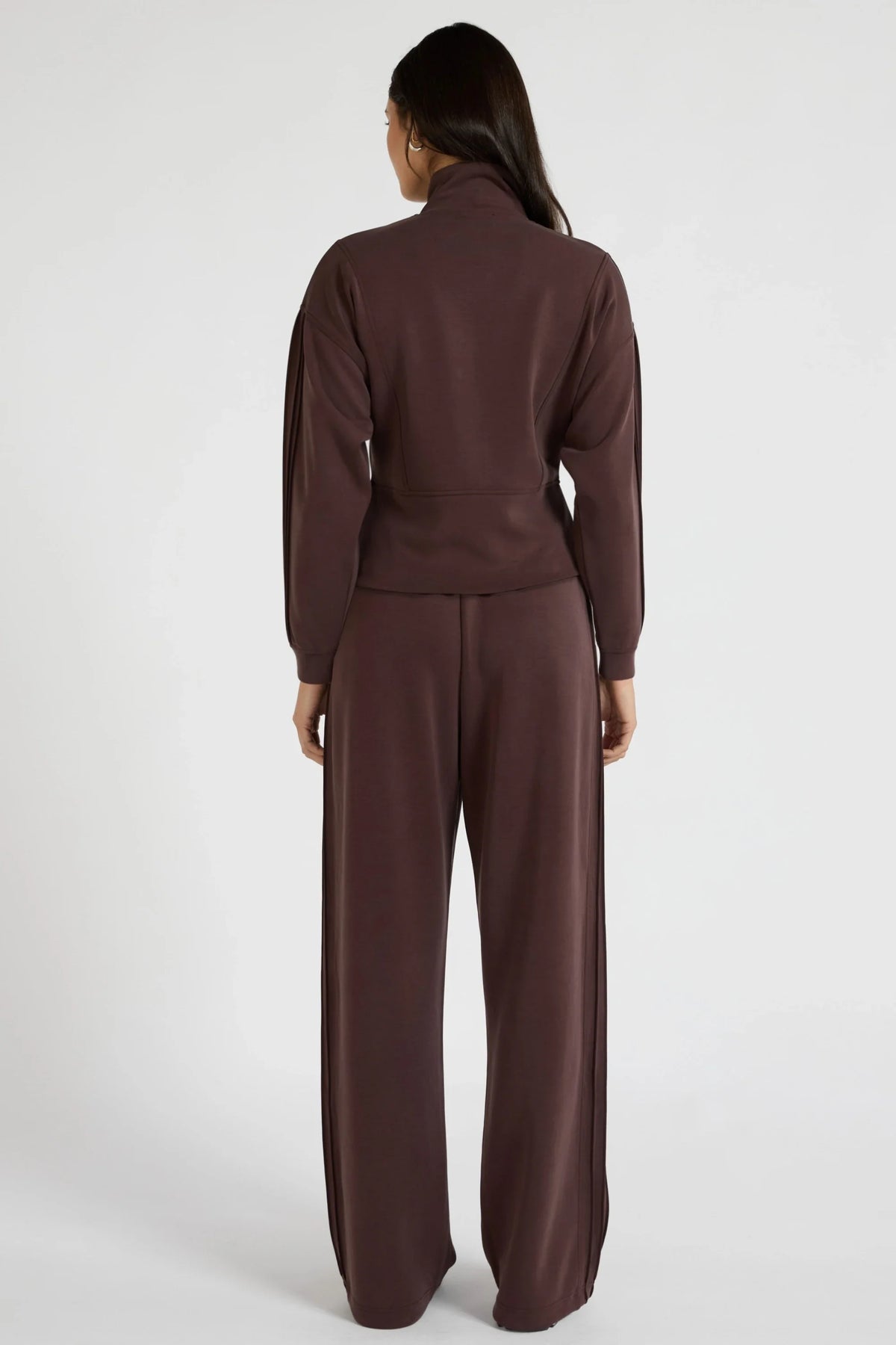Soft Luxury Panel Full Zip Jacket (Espresso)