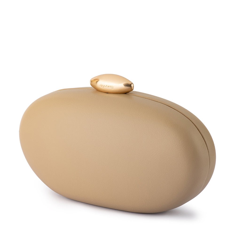 Olga Berg YUZU Oval Clutch (Natural)