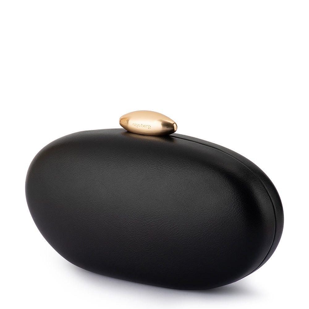 Olga Berg YUZU Oval Clutch (Black)