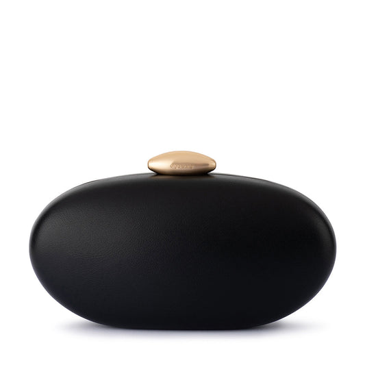 Olga Berg YUZU Oval Clutch (Black)