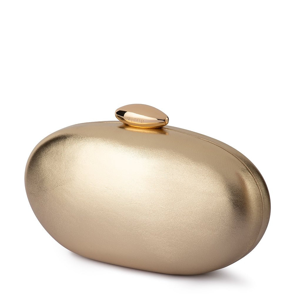 Olga Berg YUZU Oval Clutch (Gold)