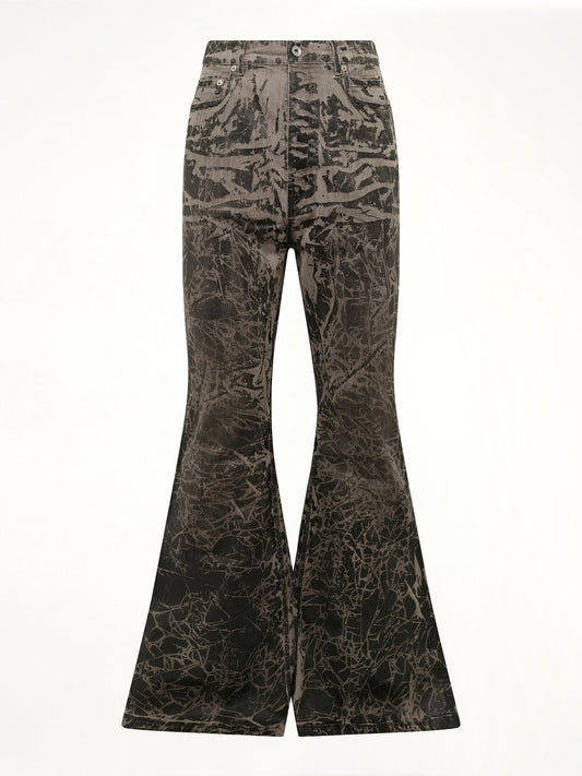 RICK OWENS DRKSHDW Bolan Bootcut Washed Foil (Black)