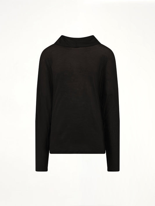 RICK OWENS Silk Wool Hooded Tunic (Black)