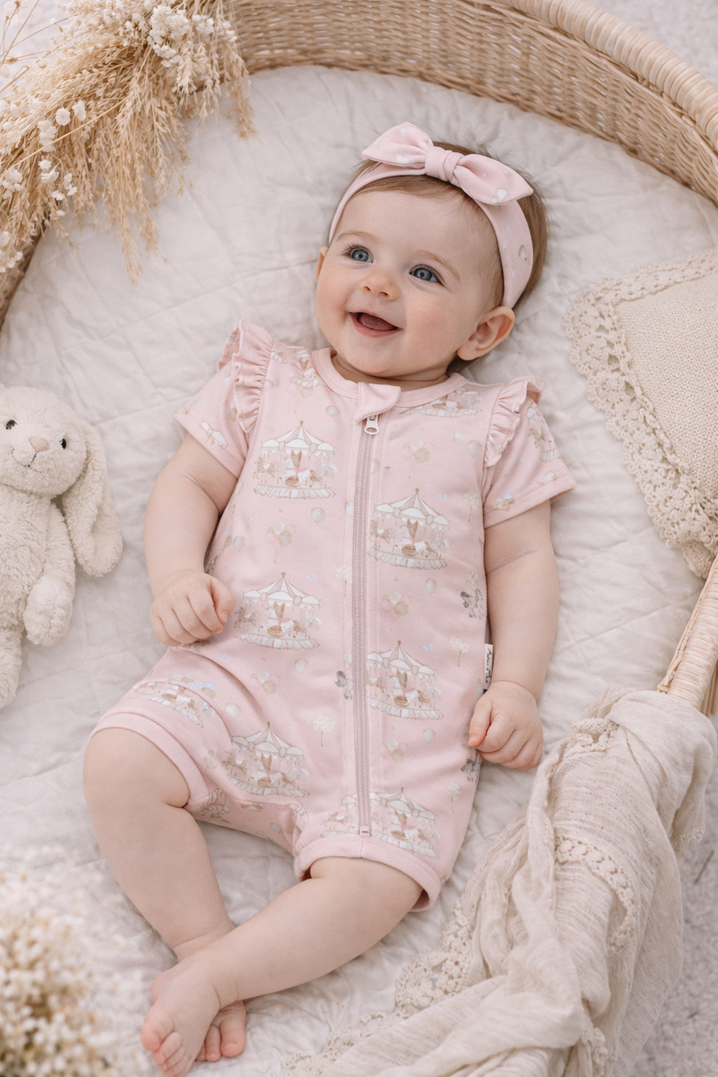 Carousel Ponies Zip Romper