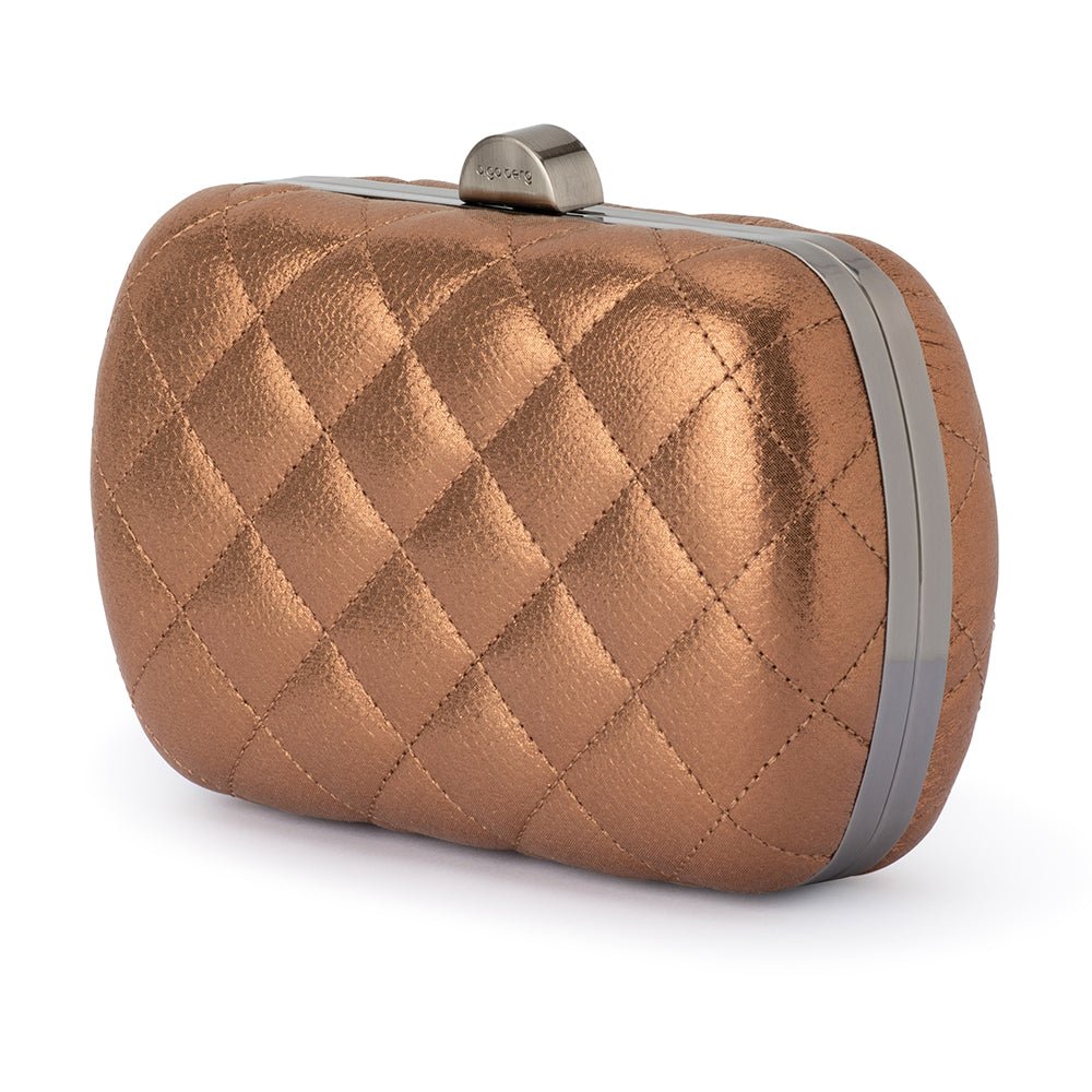 Olga Berg ZOEY Quilted Clutch (Copper)