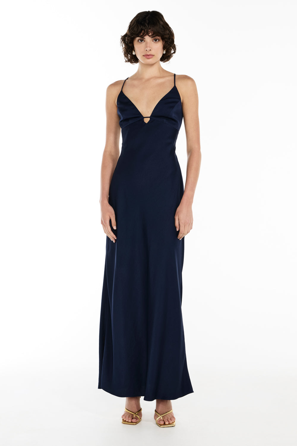Image of Dresses. Productname: Time To Shine Slip Dress in NAVY colour by brand - Manning Cartell