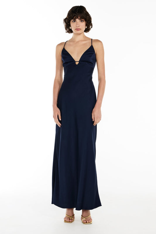 Image of Dresses. Productname: Time To Shine Slip Dress in NAVY colour by brand - Manning Cartell