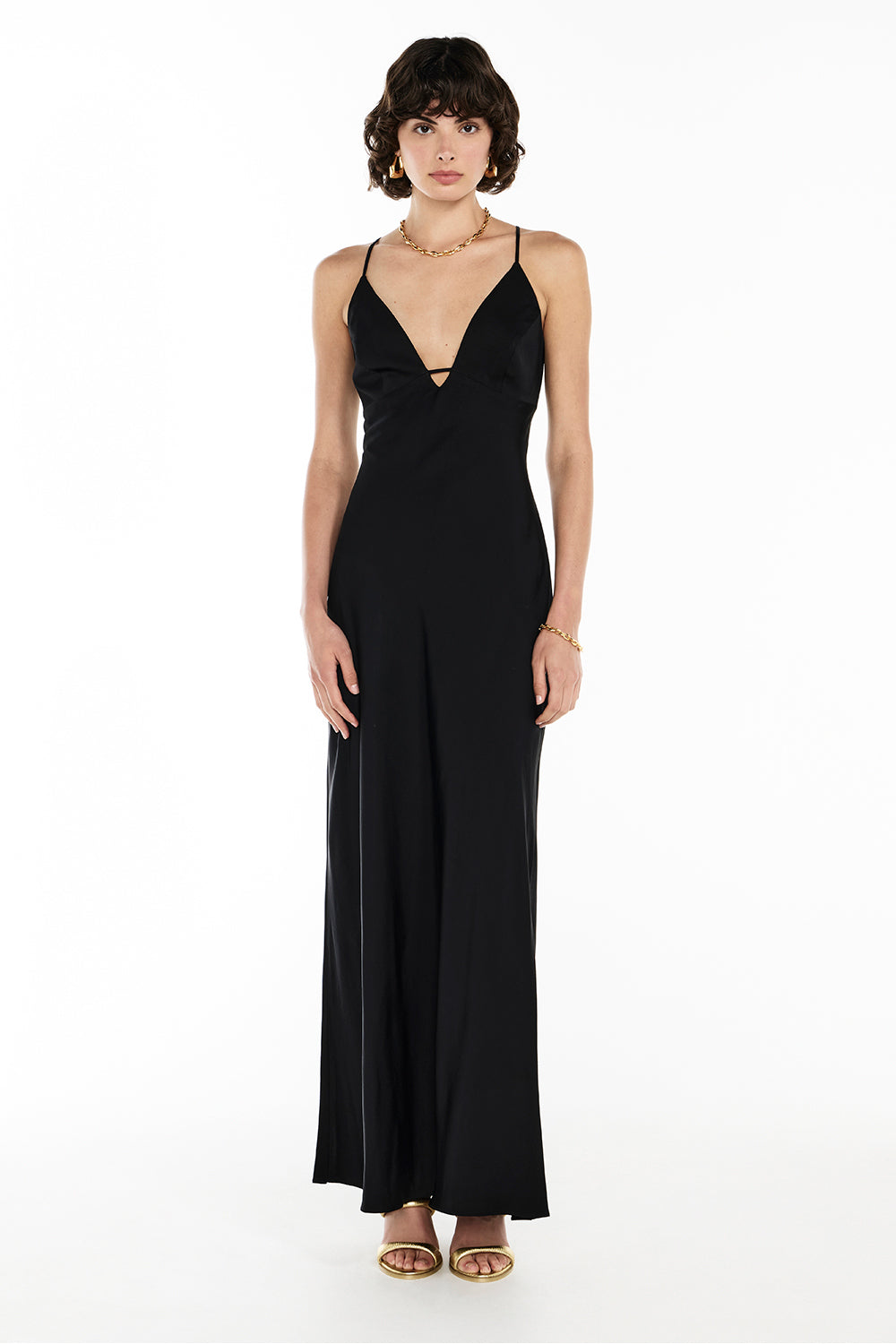 Image of Dresses. Productname: Time To Shine Slip Dress in BLACK colour by brand - Manning Cartell