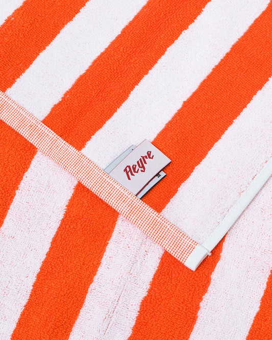 Aeyre Towel Set Narrow Stripe in Orange