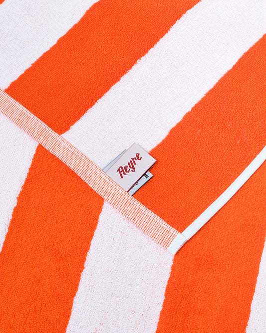 Aeyre Towel Set Wide Stripe in Orange