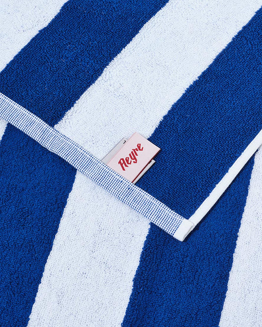 Aeyre Towel Set Wide Stripe in Cobalt