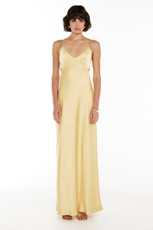 Saturation Point Slip Dress (Custard)