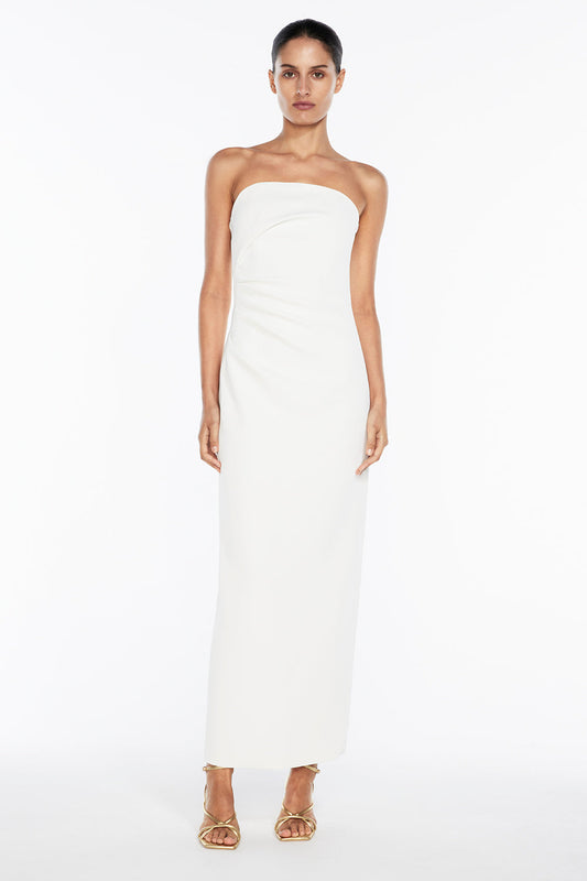 Image of Dresses. Productname: Fast Forward Strapless Dress in WHITE colour by brand - Manning Cartell