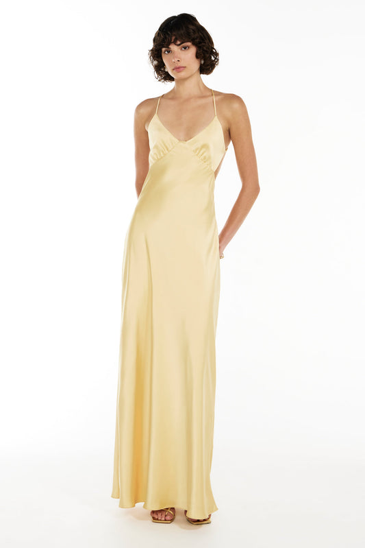 Image of Dresses. Productname: Saturation Point Slip Dress in CUSTARD colour by brand - Manning Cartell
