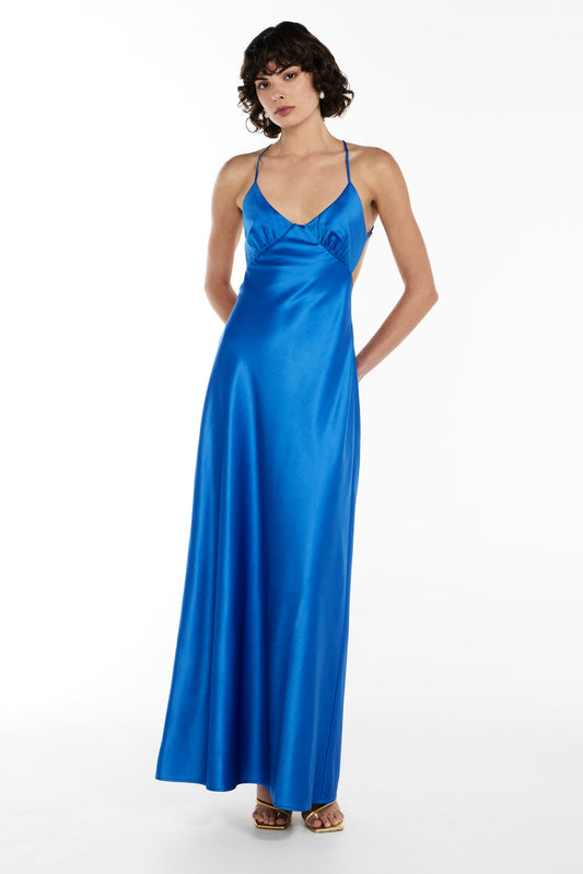 Image of Dresses. Productname: Saturation Point Slip Dress in LAPIS BLUE colour by brand - Manning Cartell