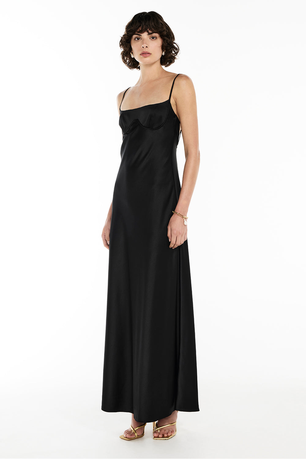 Save The Date Slip Dress (Black)