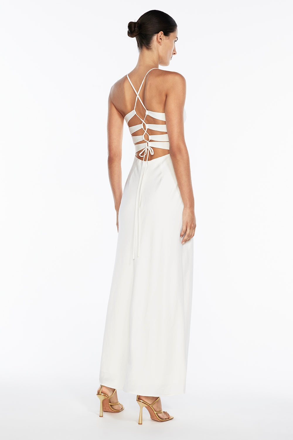 Time To Shine Slip Dress (Off White)