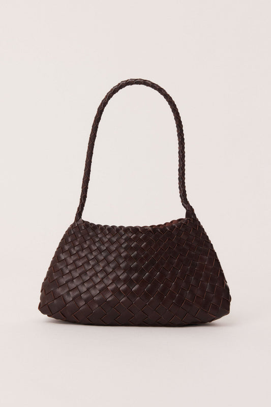 Image of Bags. Productname: SNDYS WOVEN HANDBAG in Chocolate colour by brand - SNDYS