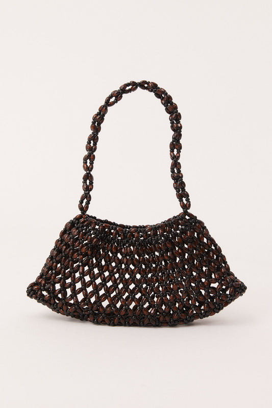 Image of Bags. Productname: SNDYS BEADED HANDBAG in Brown colour by brand - SNDYS