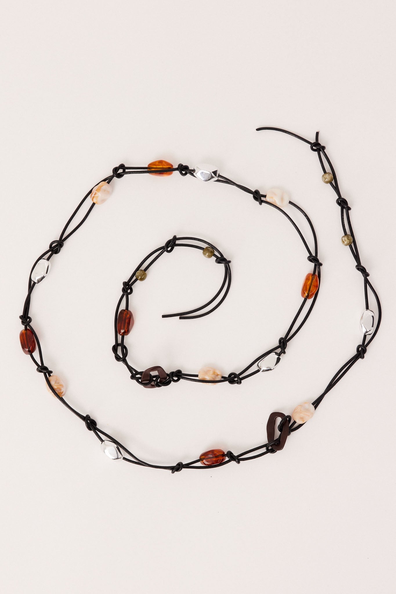 Image of Accessories. Productname: SNDYS BEADED BELT in Black colour by brand - SNDYS