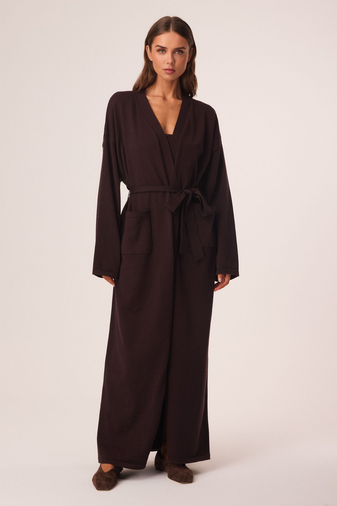 SNDYS SAMIRA MAXI CARDIGAN (Chocolate)
