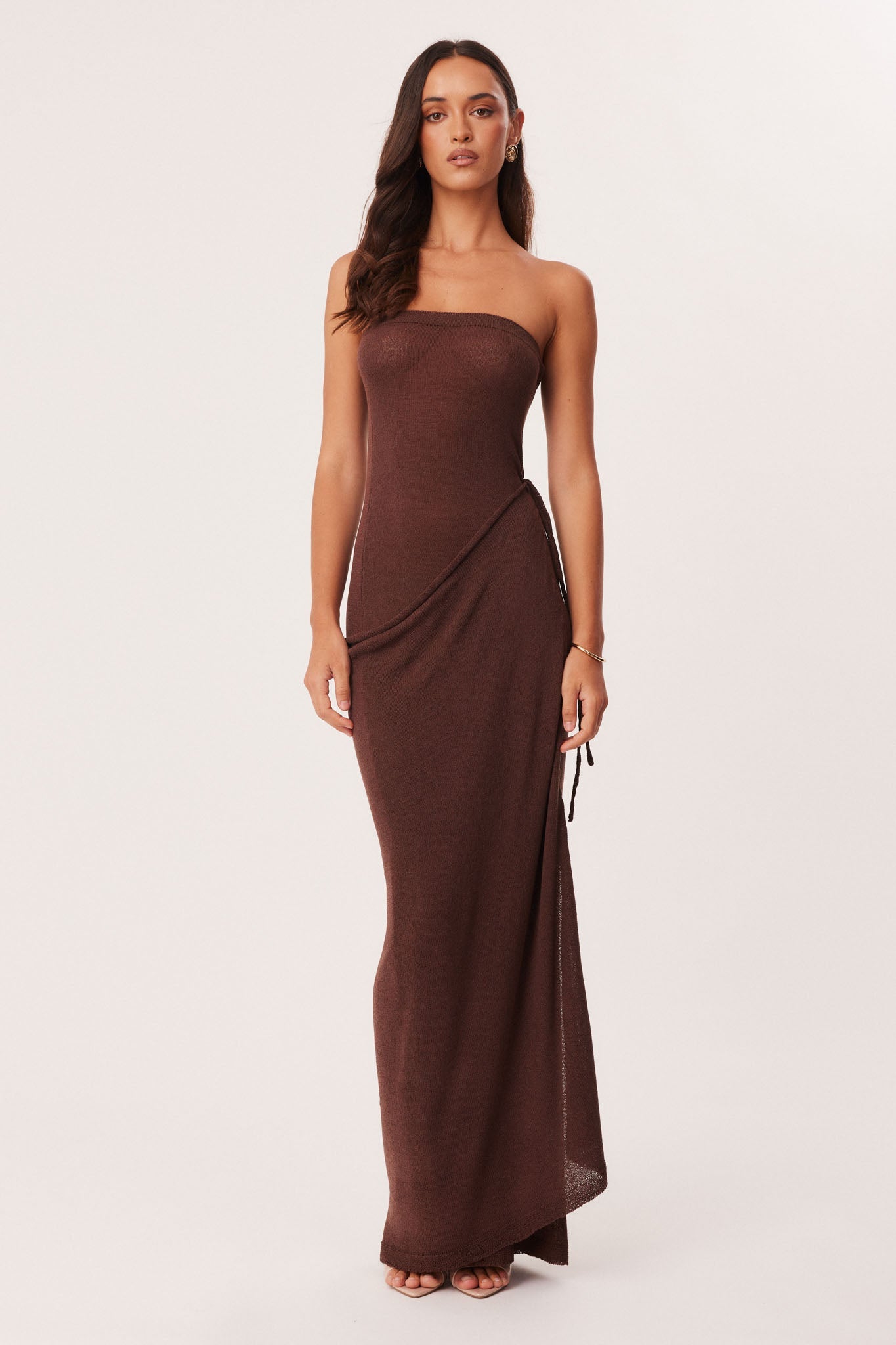 SNDYS MANDY WRAP MAXI DRESS (Chocolate)