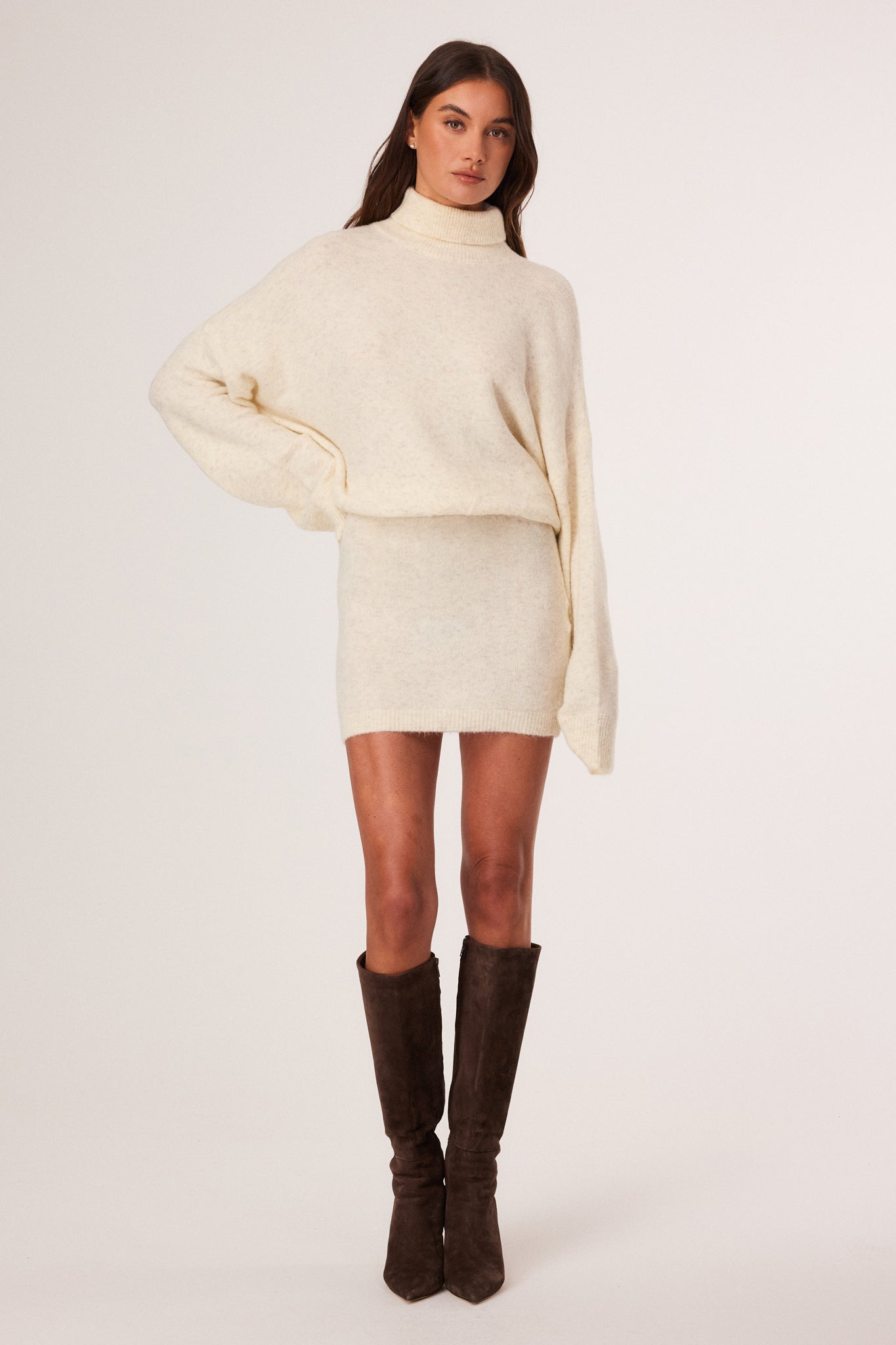 SNDYS MARLOWE MINI DRESS (White Marle)