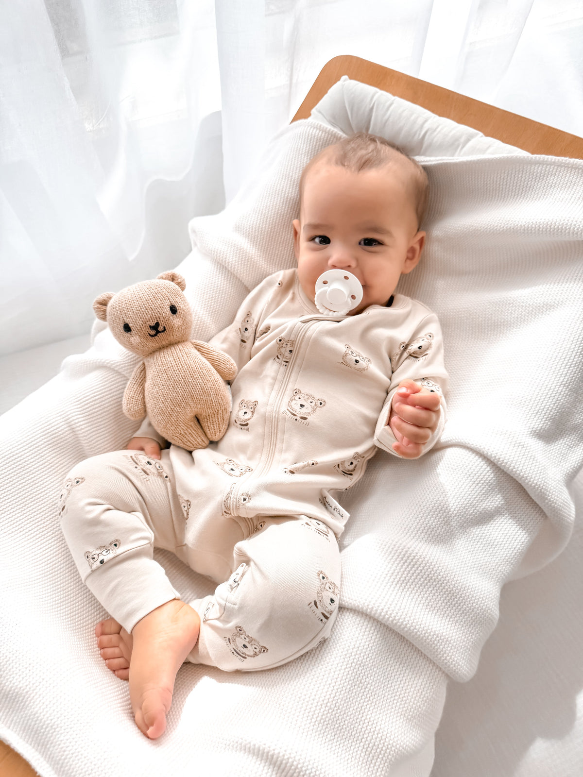 Byron Bear Zip Romper