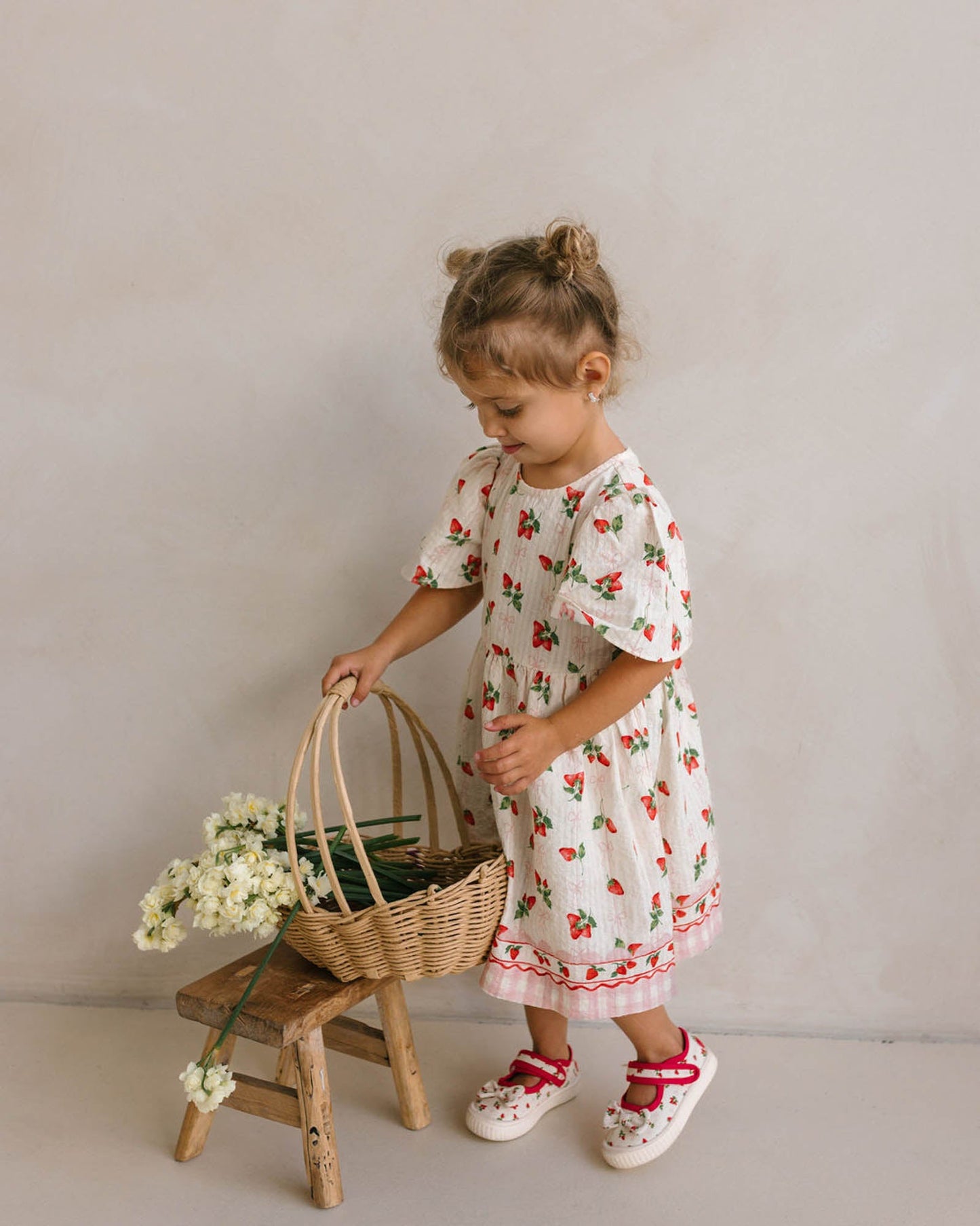 Walnut Melbourne Poppy Dress (Strawberries And Cream)