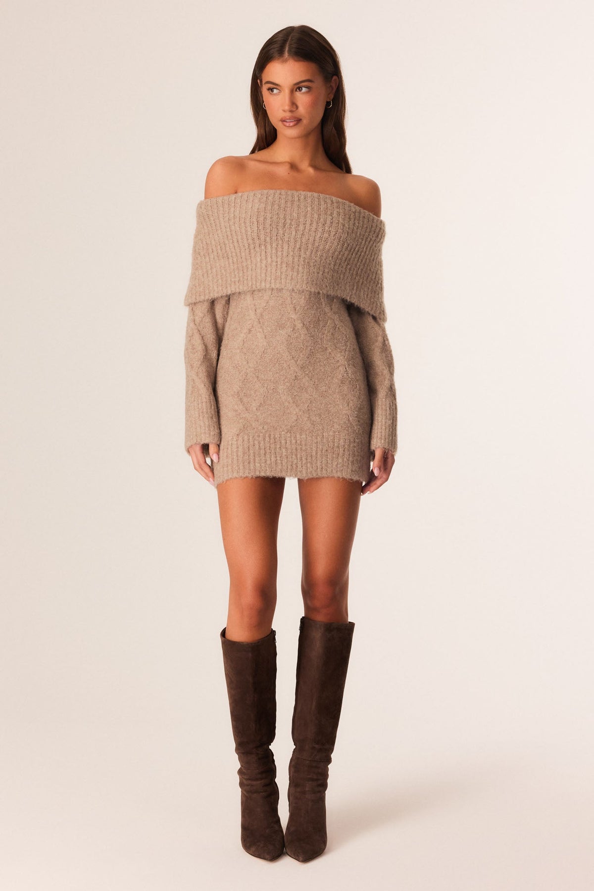 Image of Dresses. Productname: SNDYS WINNIE MINI DRESS in Oat Marle colour by brand - SNDYS