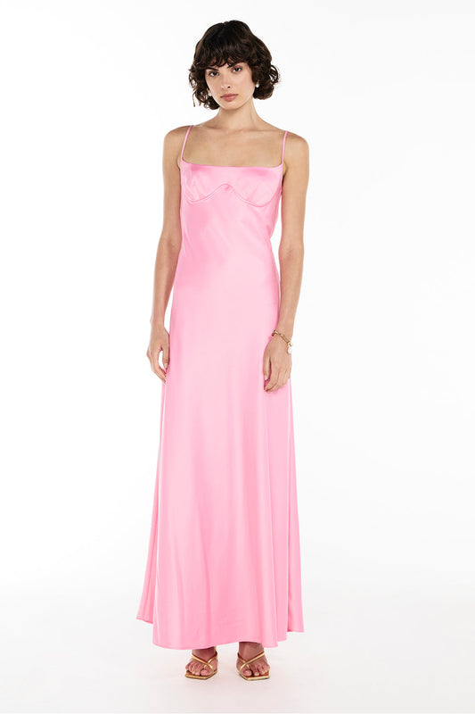 Image of Dresses. Productname: Save The Date Slip Dress in Pink colour by brand - Manning Cartell